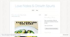 Desktop Screenshot of lovenotesandgrowthspurts.com